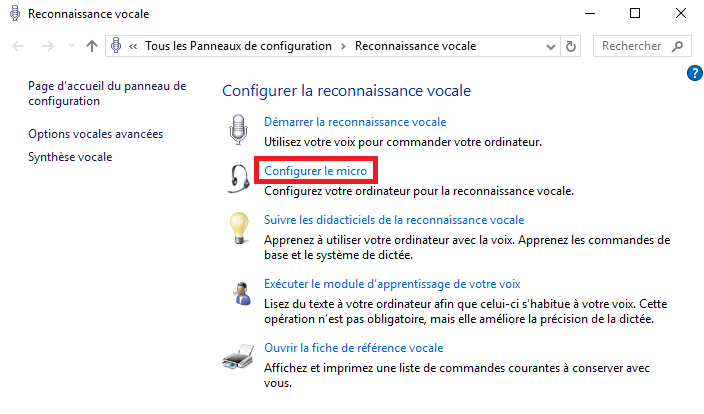 configurer la reconnaissance vocale dans Windows 10-2